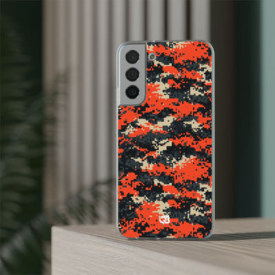 Signal Pixel Camo · Lite Phone Case for Samsung · Orange