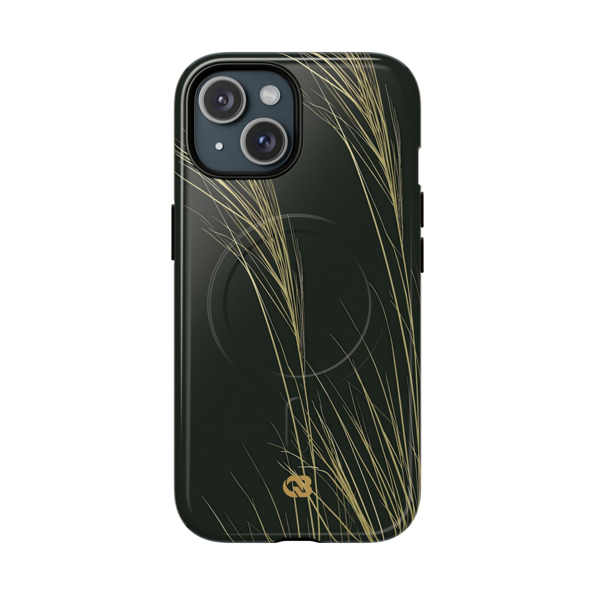 Green Tough 2.0 Magsafe Phone Case for iPhone - Midnight Gilded Grass
