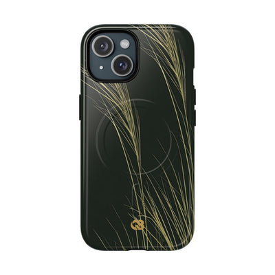 Green Tough 2.0 Magsafe Phone Case for iPhone - Midnight Gilded Grass