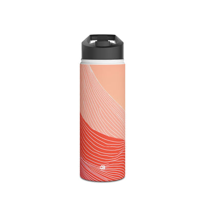 Coral Ridge Contours · Insulated Water Bottle · Red