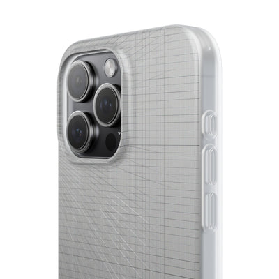 Grey Lite Phone Case for iPhone - Chrome Mesh Warp