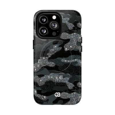 Glitter Shadow Camo · Tough 2.0 Magnetic Phone Case for iPhone · Black