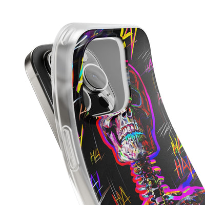 Neon Glitch Skeleton · Soft Handyhülle für iPhone