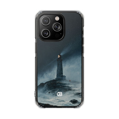 Nordic Coastal Beacon · Clear Impact Magnetic Phone Case for iPhone · Blue