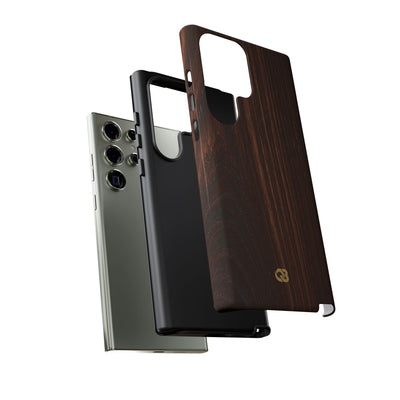 Brown Tough Phone Case for Samsung - Burnished Mahogany Grain