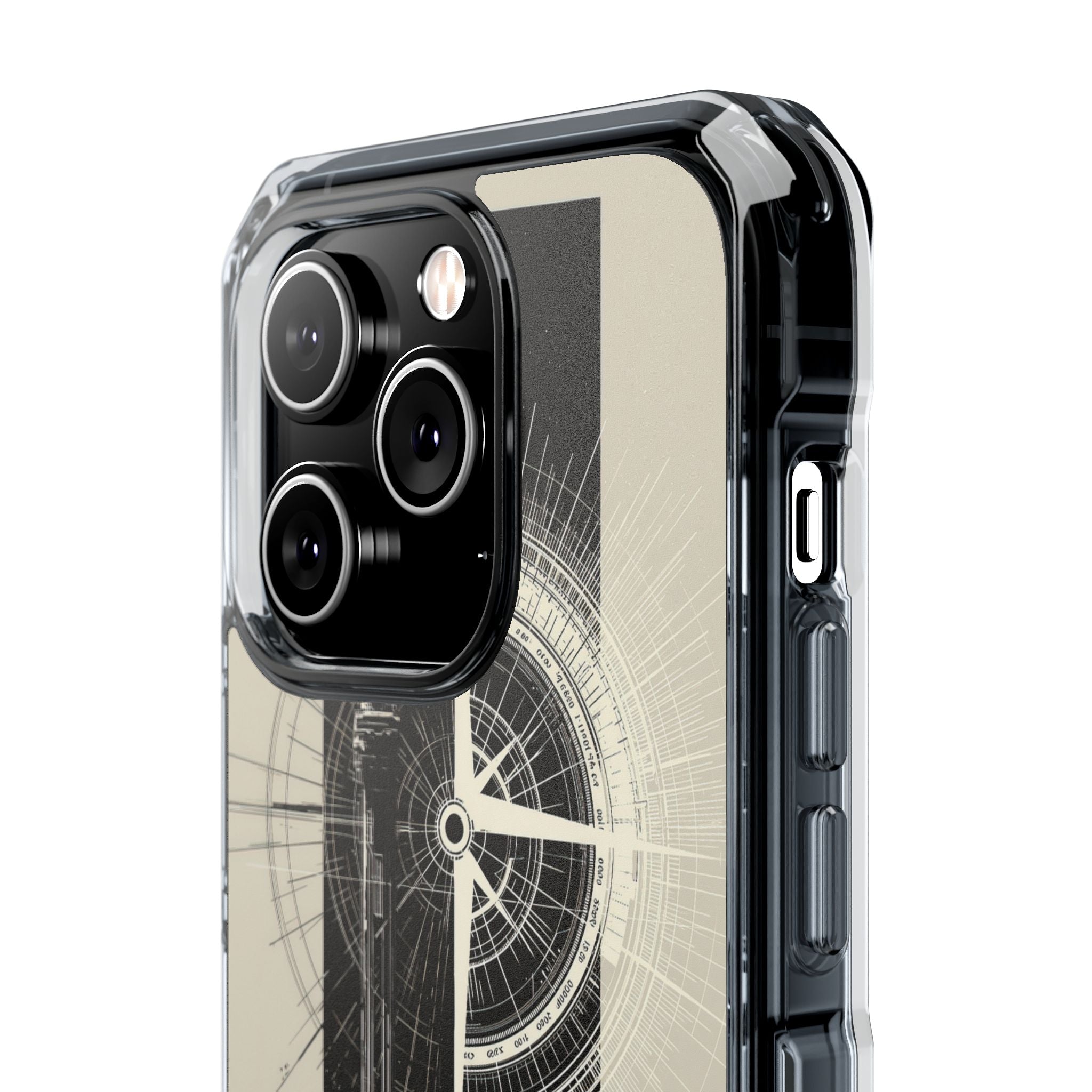 Beige Impact MagSafe Phone Case for iPhone - Zenith Vector Spire