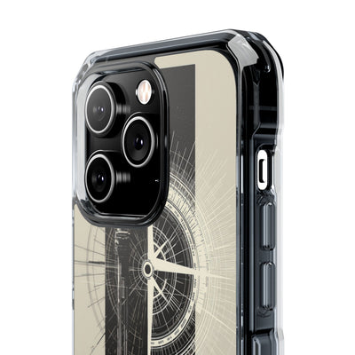 Beige Impact MagSafe Phone Case for iPhone - Zenith Vector Spire