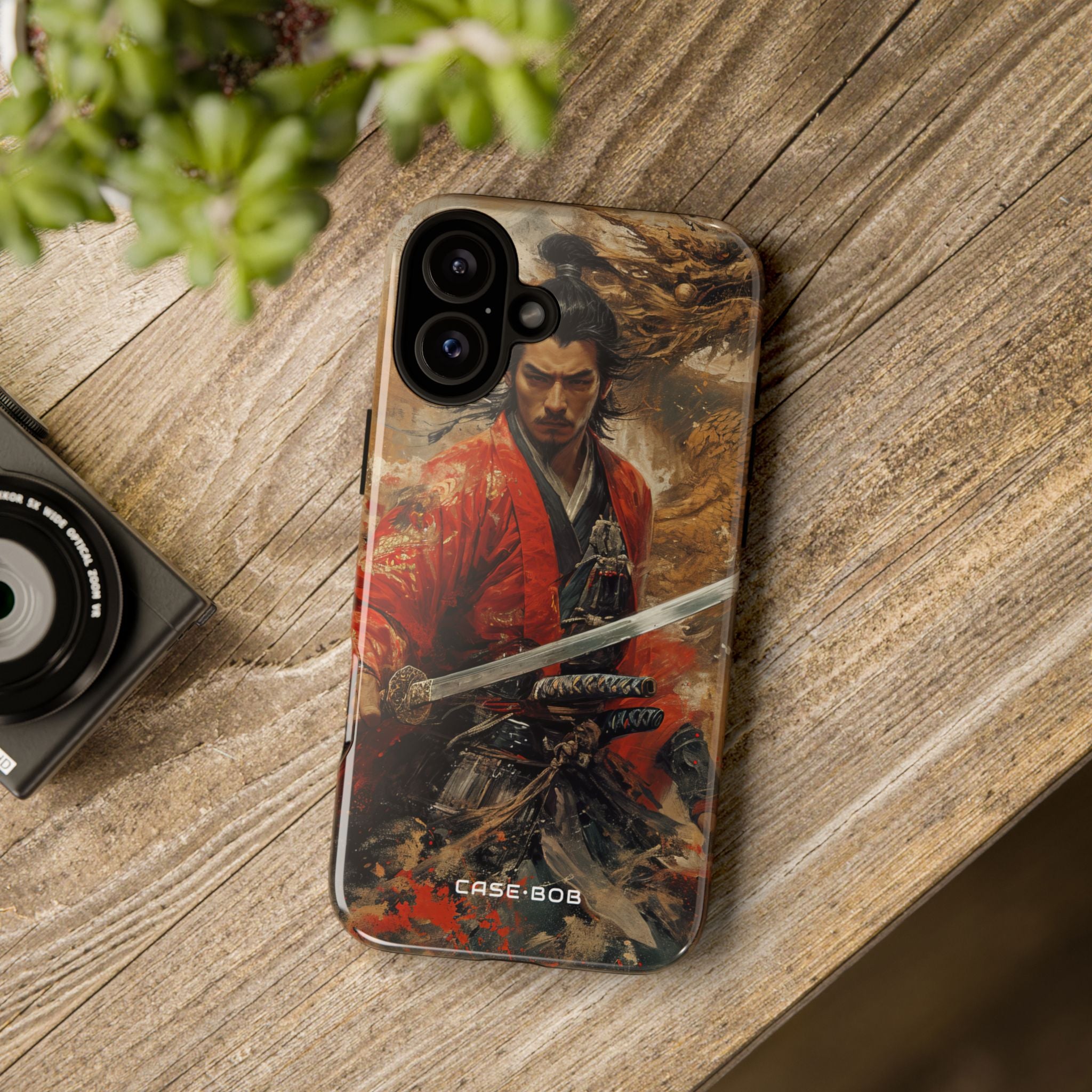 Crimson Samurai iPhone 16 Plus Case - Tough