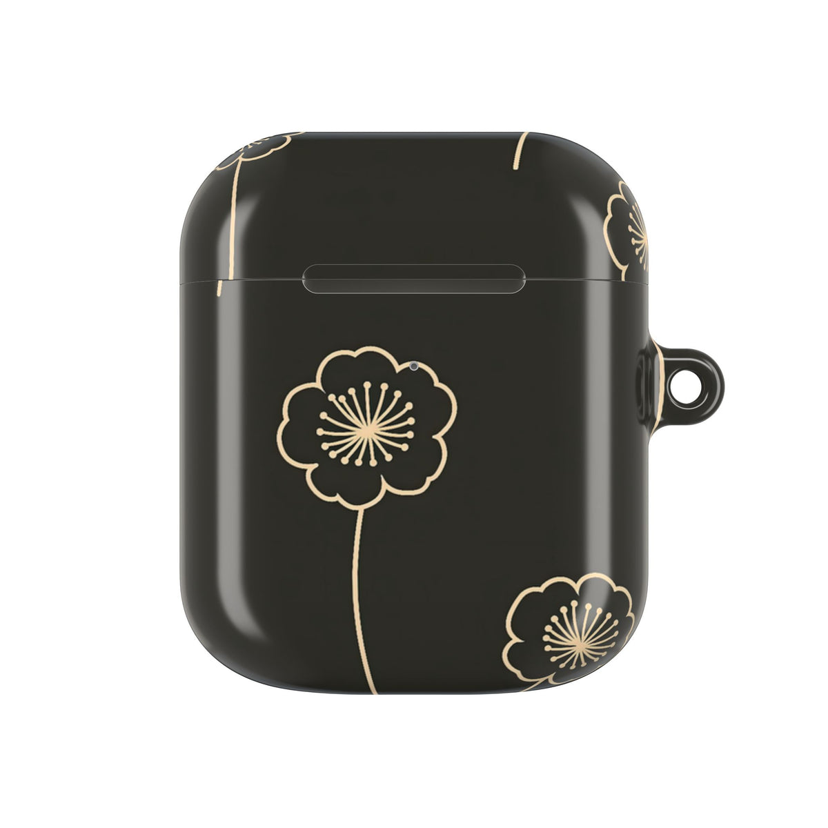 Nocturne Bloom Contours · Hard Case for AirPods & AirPods Pro · Black