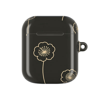 Nocturne Bloom Contours · Hard Case for AirPods & AirPods Pro · Black