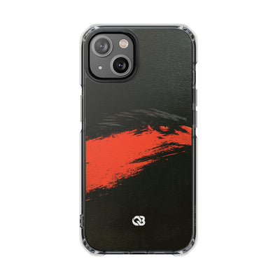 Crimson Raptor Noir · Clear Impact Magnetic Phone Case for iPhone ·  Black