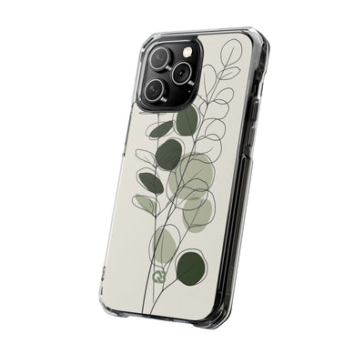 Green Impact MagSafe Phone Case for iPhone - Muted Eucalyptus Sketch
