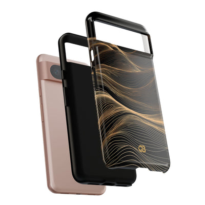 Black Tough Phone Case for Google Pixel - Copper Topo Ridge