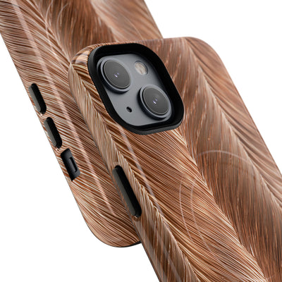 Rose Gold Weave · Tough 2.0 Magnetic Phone Case for iPhone · Brown