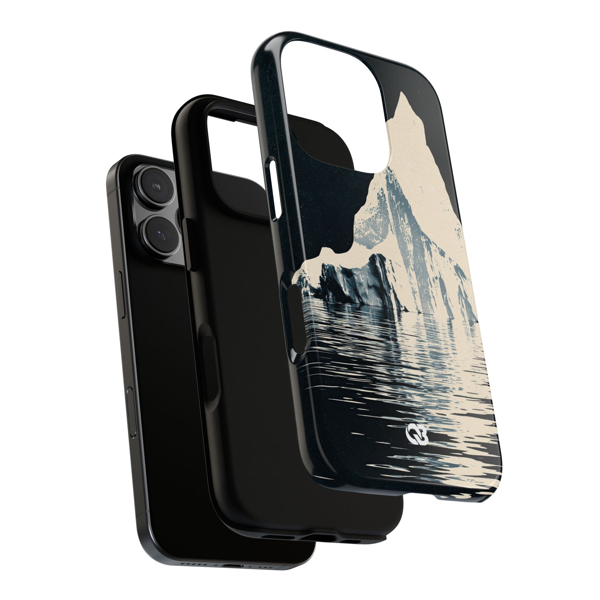 Blue Tough Phone Case for iPhone - Frozen Navy Monolith