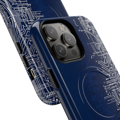 Blue Tough 2.0 Magsafe Phone Case for iPhone - Cobalt Circuit Logic