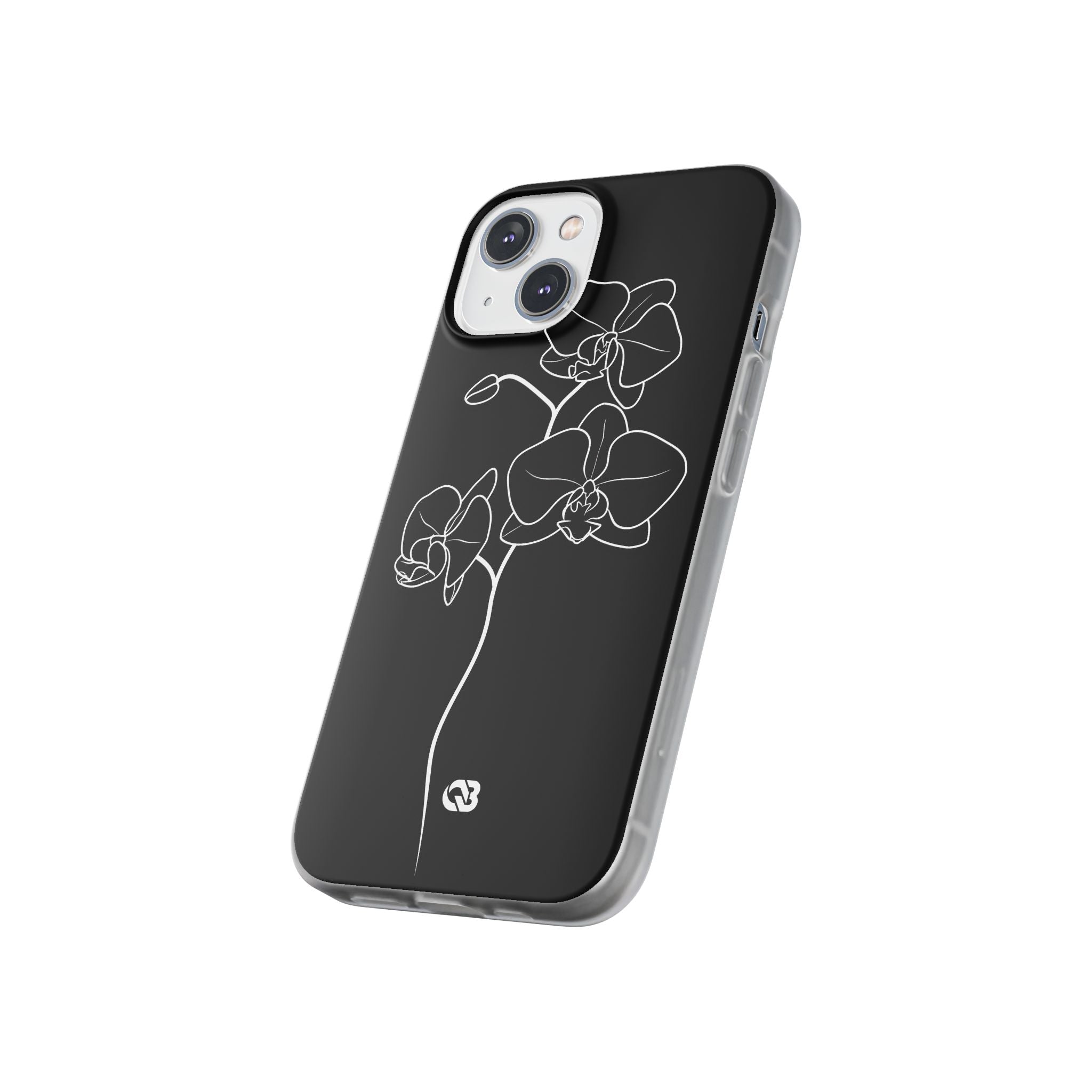 Black Lite Phone Case for iPhone - Noir Alabaster Orchid