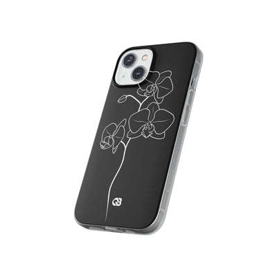 Black Lite Phone Case for iPhone - Noir Alabaster Orchid
