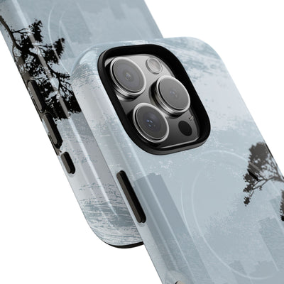 Grey Tough 2.0 Magsafe Phone Case for iPhone - Steel Slate Zen