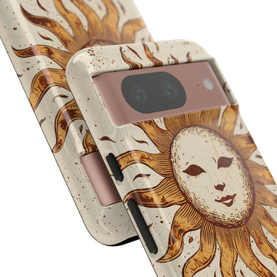 Masque solaire rustique · Coque de téléphone Tough pour Google Pixel