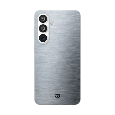 Silver Lite Phone Case for Samsung - Satin Chrome Grain