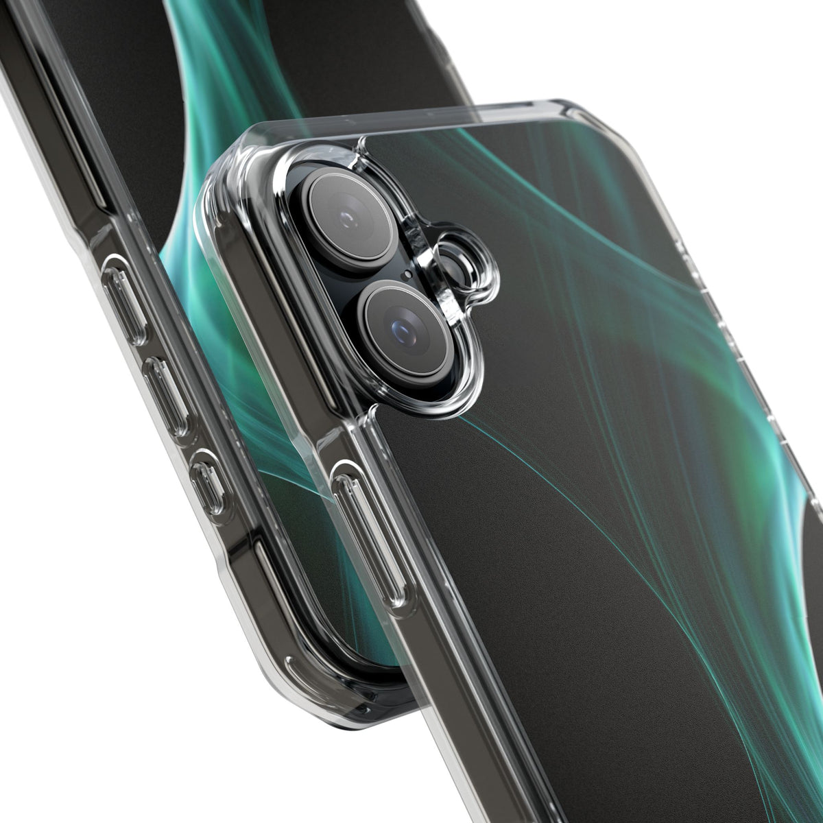 Emerald Lumen · Clear Impact Magnetic Phone Case for iPhone · Green