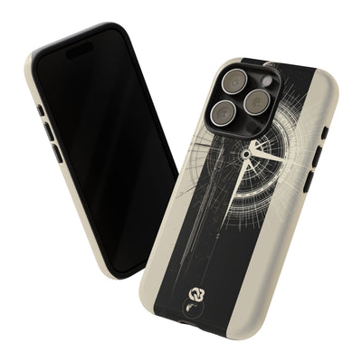 Beige Tough Phone Case for iPhone - Zenith Vector Spire
