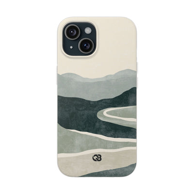 Green Lite Phone Case for iPhone - Misty Sage Valley