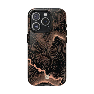 Mesa Elevation Contour · Tough 2.0 Magnetic Phone Case for iPhone · Black